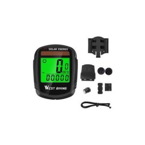 Compteur de velo solaire sans fil  reveil automatique ecran lcd retroeclaire