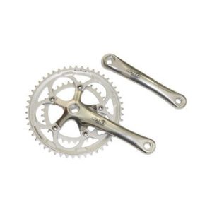 Pedalier route sunrace r96 8 9 10v  compact argent 170mm 50 34  axe carre