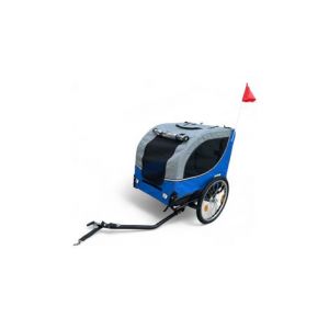 Remorque avec reflecteurs pour chiens     bleue