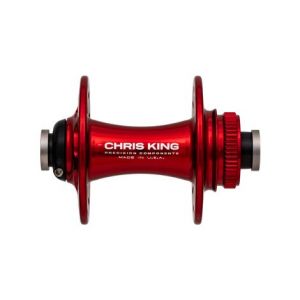 Moyeu avant chris king r45d   24 trous   12x100 mm   centerlock   rouge