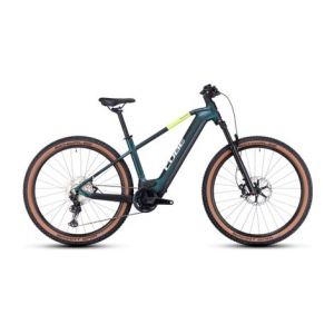 Vtt electrique semi rigide cube reaction hybrid slt 750 shimano xt 12v 750 wh 29   vert goblin