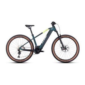 Vtt electrique semi rigide cube reaction hybrid slt 750 shimano xt 12v 750 wh 29   vert goblin 2023