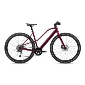 Velo de ville electrique orbea vibe mid h30 shimano acera 8v 250 wh 700 mm rouge metallic burgundy 2024