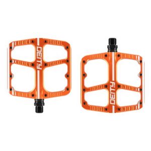 Paire de pedales plates deity flat trak orange