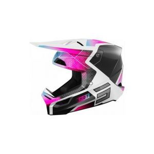 Casque integral shot race phaser bleu rose adulte