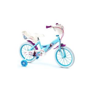 Velo 16 pouces la reine des neiges 5 7 ans stabilisateur violet
