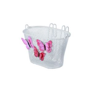 Panier de velo avant ou arriere basil jasmin butterfly enfant blanc