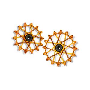 Paire de galets de derailleur garbaruk pour sram gx xo xx eagle 12v orange