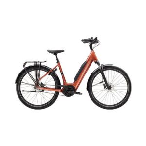 Velo de ville electrique trek district  4 lowstep shimano nexus 5v courroie 800 wh 27 5   orange