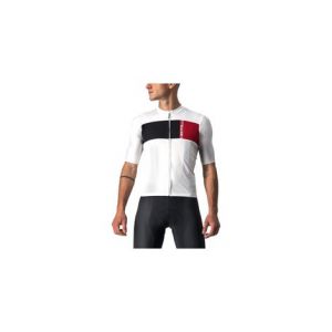 Maillot manches courtes castelli prologo 7 blanc