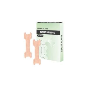 2behealthy bandelettes nasales universelles   30 pieces   plaques nasales anti ronflement   ecarteur nasal   beige