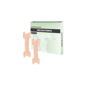 2behealthy bandelettes nasales universelles   50 pieces   plaques nasales anti ronflement   ecarteur nasal   beige