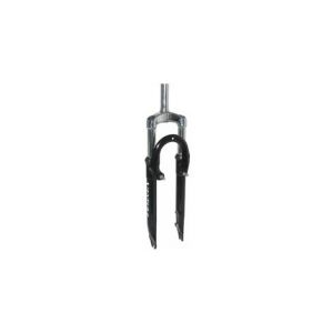 Fourche vtt 26   m w a suspension acier ressort elastomere noir deb  50mm pivot  240 130mm  filete 1  22 2 interieur pour v brake et frein a disque