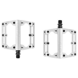 Paire de pedales plates deity black kat argent