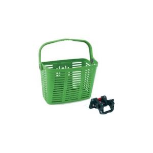Panier plastique vert avec fixation plaza 34x18x25
