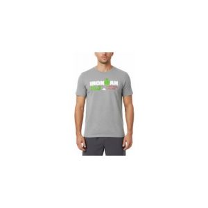 T shirt manches courtes ironman 70 3 portugal cascais gris homme