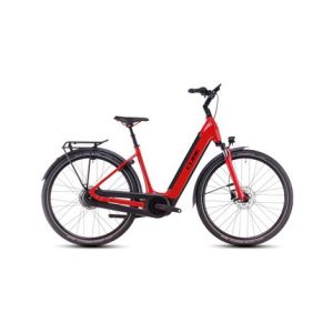 Velo de ville electrique cube supreme hybrid comfort pro 500 easy entry enviolo city 500 wh 700 mm rouge fire 2025