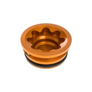 Hope bouchon de piston d etrier large bore cap pour frein v4 orange