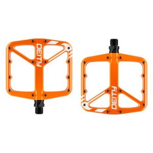 Paire de pedales plates deity supervillain orange
