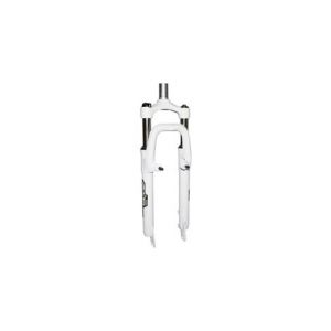 Fourche vtt 26   zoom 386mlo a ressort blanc reglable blocable deb  60mm pivot lisse 285mm 1  1 8 28 6 exterieur compatible v brake disc