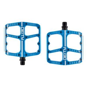 Paire de pedales plates deity flat trak bleu