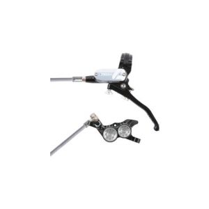 Frein arriere hope tech4 v4 noir   argent durite tresse aviation