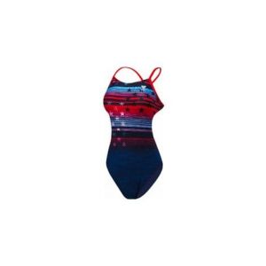 Maillot de bain 1 piece tyr liberty cutoutfit bleu   rouge