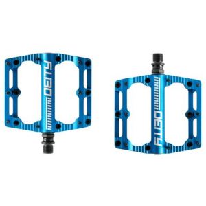 Paire de pedales plates deity black kat bleu
