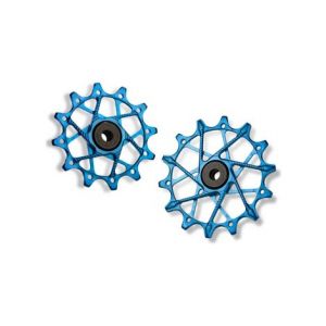 Paire de galets de derailleur garbaruk pour sram 11 12v bleu
