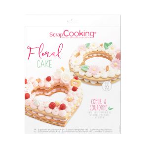 Gabarit Floral Cake Cœur & Couronne - ScrapCooking