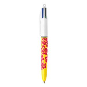 Stylo bille 4 couleurs Corps Velours - Bic Assorties