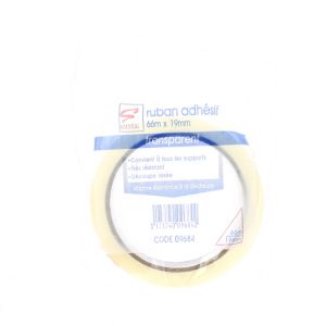 Ruban adhésif transparent 19mm x 66m - Solveig