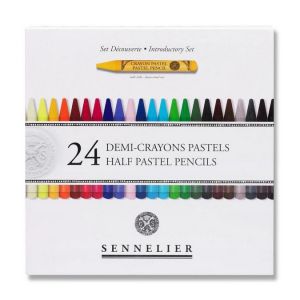 Boîte 24 demi-crayons pastels - Sennelier