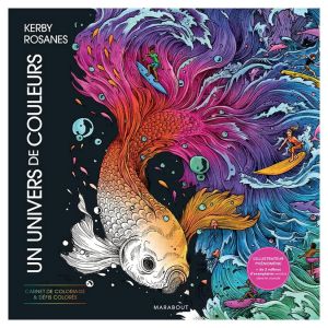 Carnet de coloriages Un univers de couleurs - Marabout