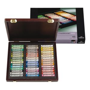 Coffret en bois de 45 pastels secs - Talens