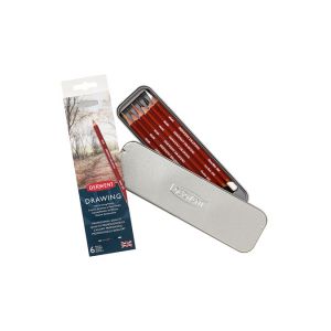 Crayon de couleur Drawing Bo&icirc;te m&eacute;tal 6 pcs - Derwent