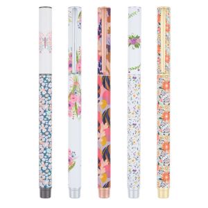 Stylo Roller à cartouche 5 Décors Floraison - Editions Oberthur