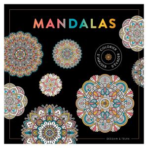 Livre de coloriage Black Coloriage Mandalas - Dessain et Tolra