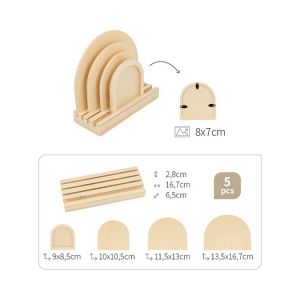 Cadre en arc-en-ciel en bois 15 x 16,7 x 6,5 cm - Artemio