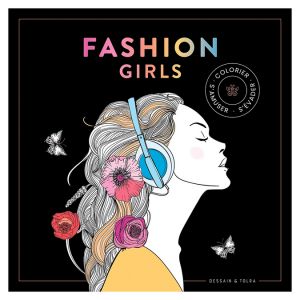 Livre de coloriage Black Coloriage Fashion Girls - Dessain et Tolra