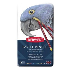 Crayon pastel Bo&icirc;te m&eacute;tal 12 pcs - Derwent