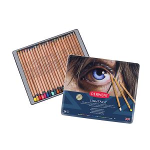 Crayon de couleur Lightfast Bo&icirc;te m&eacute;tal 24 pcs - Derwent