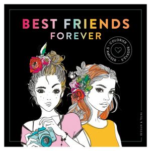 Livre de coloriage Black Coloriage Best Friends Forever - Dessain et Tolra