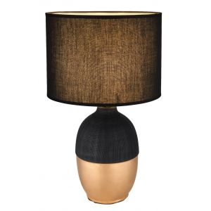 Lampe &agrave; poser c&eacute;ramique noir, 43cm
