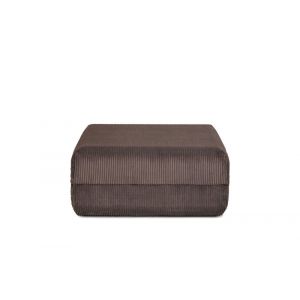 Pouf convertible et modulable 1 place en velours côtelé marron