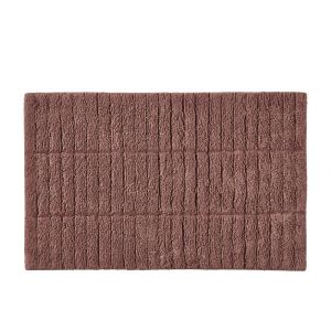 Tapis de bain en coton rose poudr&eacute;