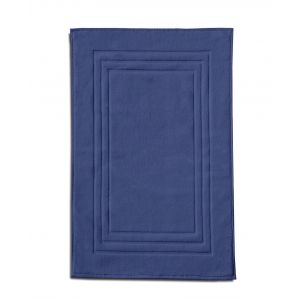 Tapis de bain uni 60x90cm 100% Coton -Bleu
