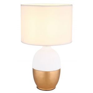 Lampe &agrave; poser c&eacute;ramique blanc, 43cm