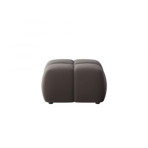 Pouf gris argent&eacute; L93