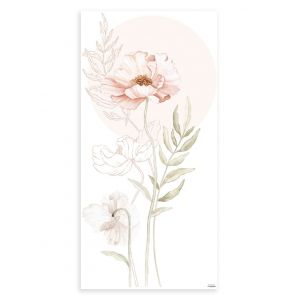 Grands stickers le coquelicot en vinyle mat (64 x 130 cm)